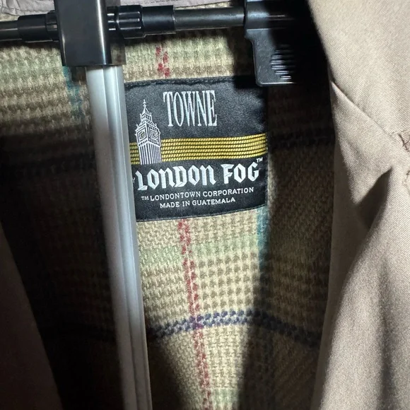 London Fog Beige and Plaid Jacket - Picture 3 of 7